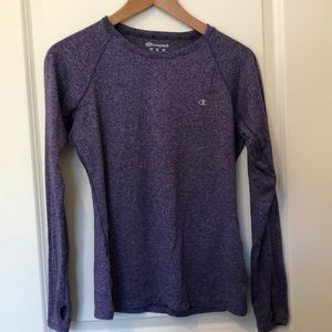 Champion heathered purple Performance long sleeve M